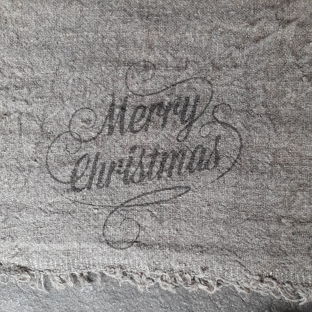 SHabby doek sober landelijk Merry Christmas