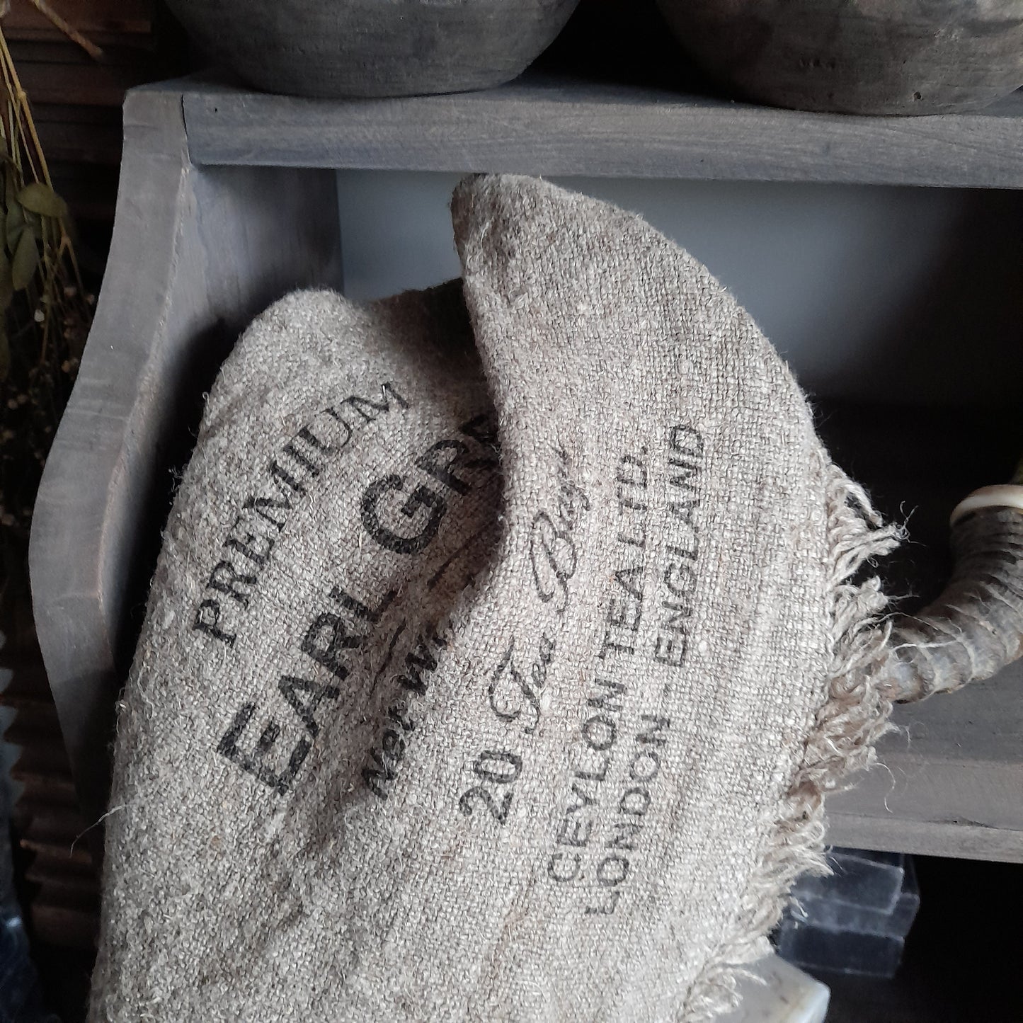 Shabby doek tekst Earl Grey