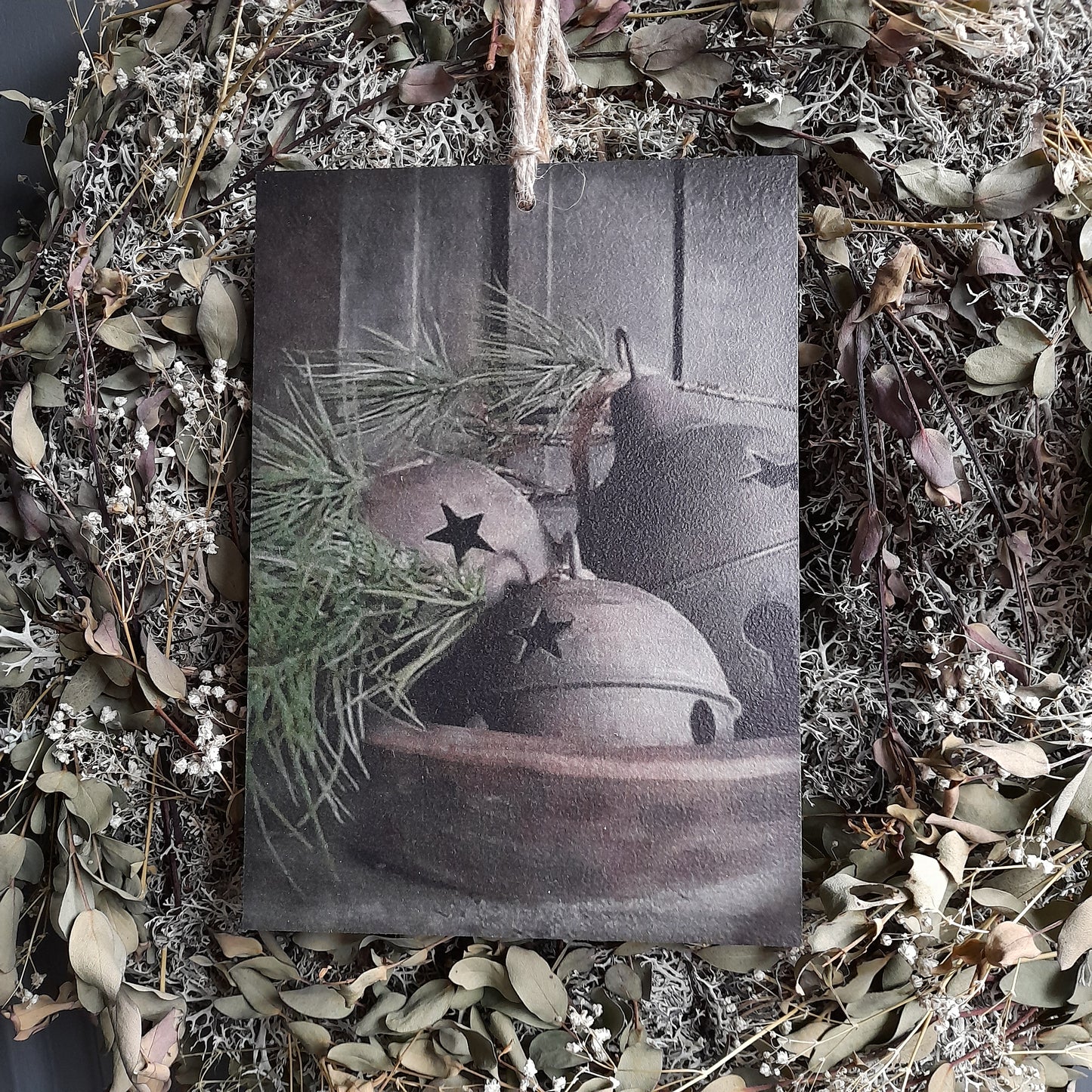 Decoratie bord kerstballen stoer sober