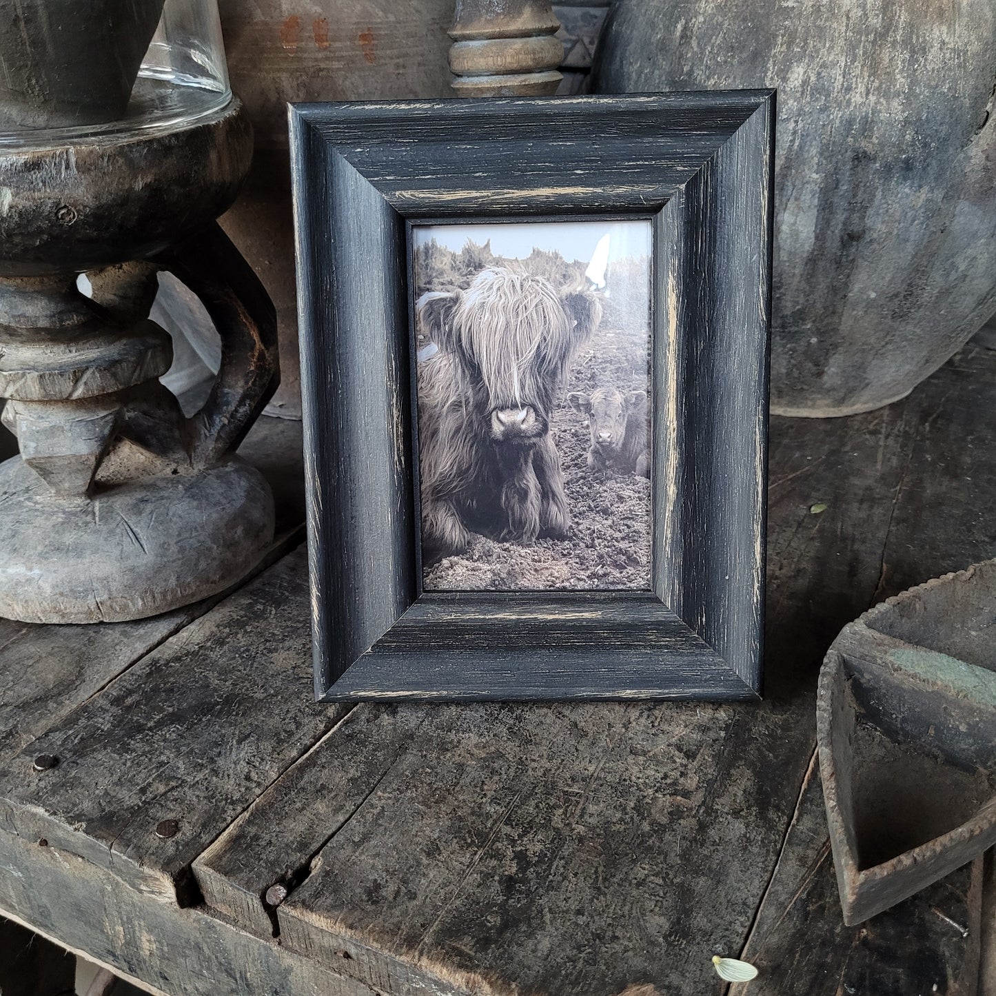 Fotolijst hout zwart stoer sober