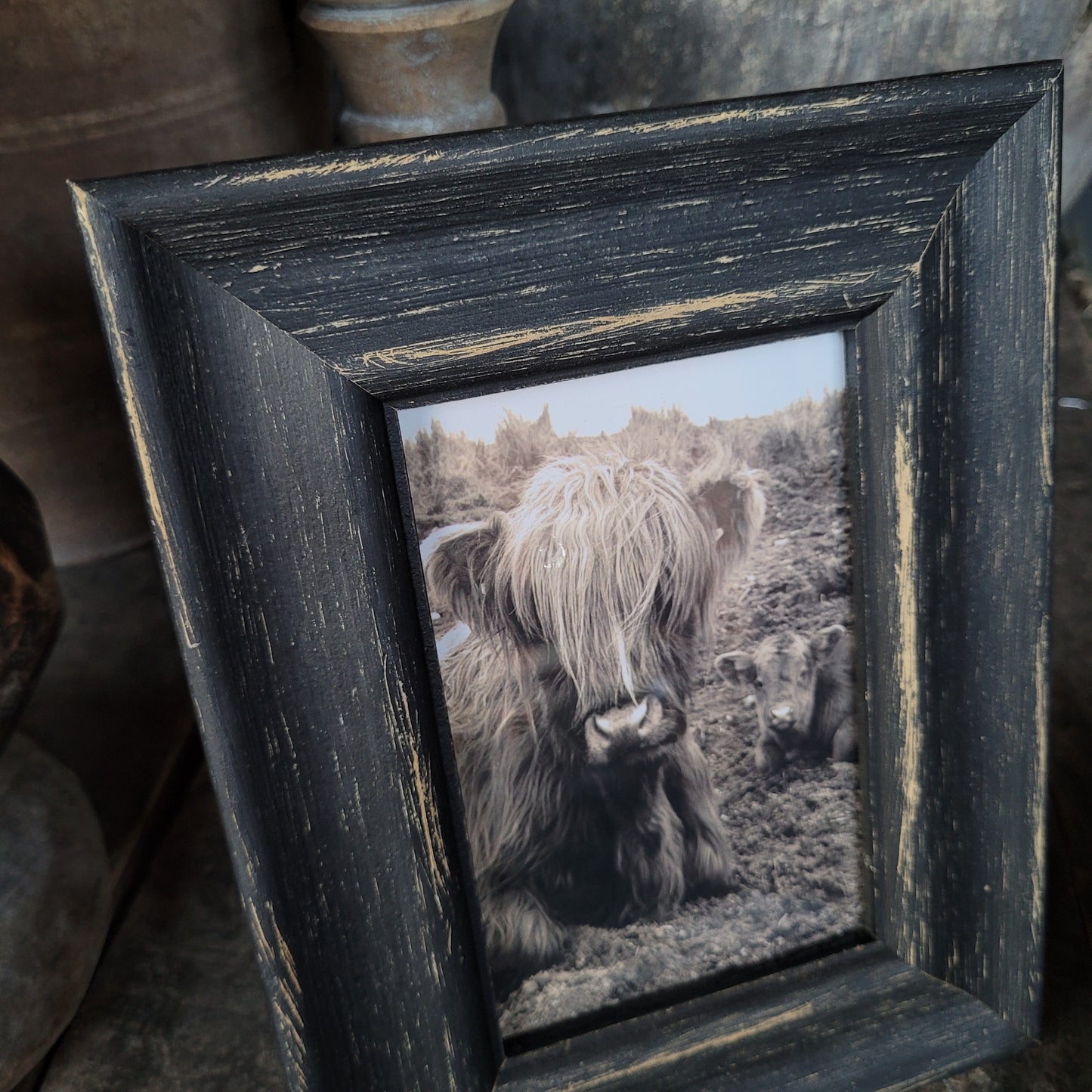 Fotolijst hout zwart stoer sober