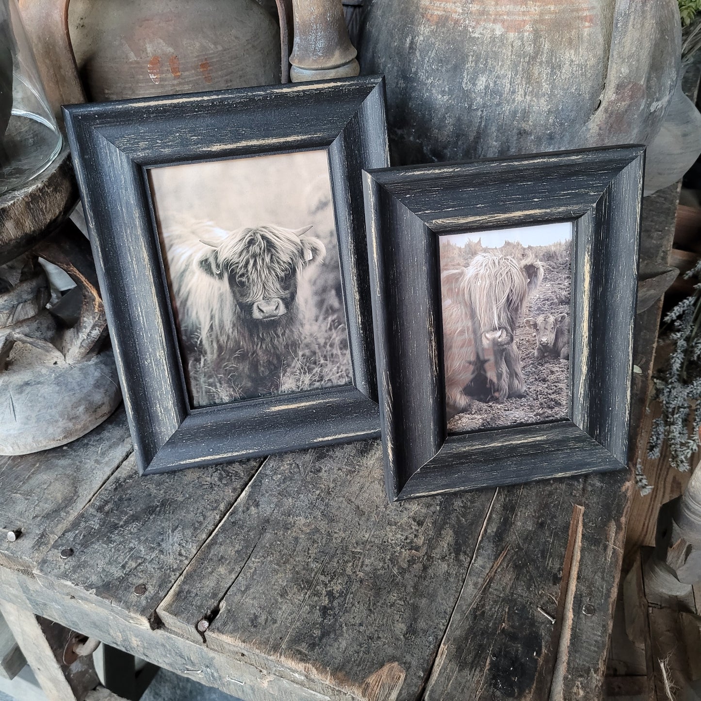 Fotolijst hout zwart stoer sober