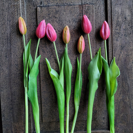 Bos kunst tulpen roze 43cm