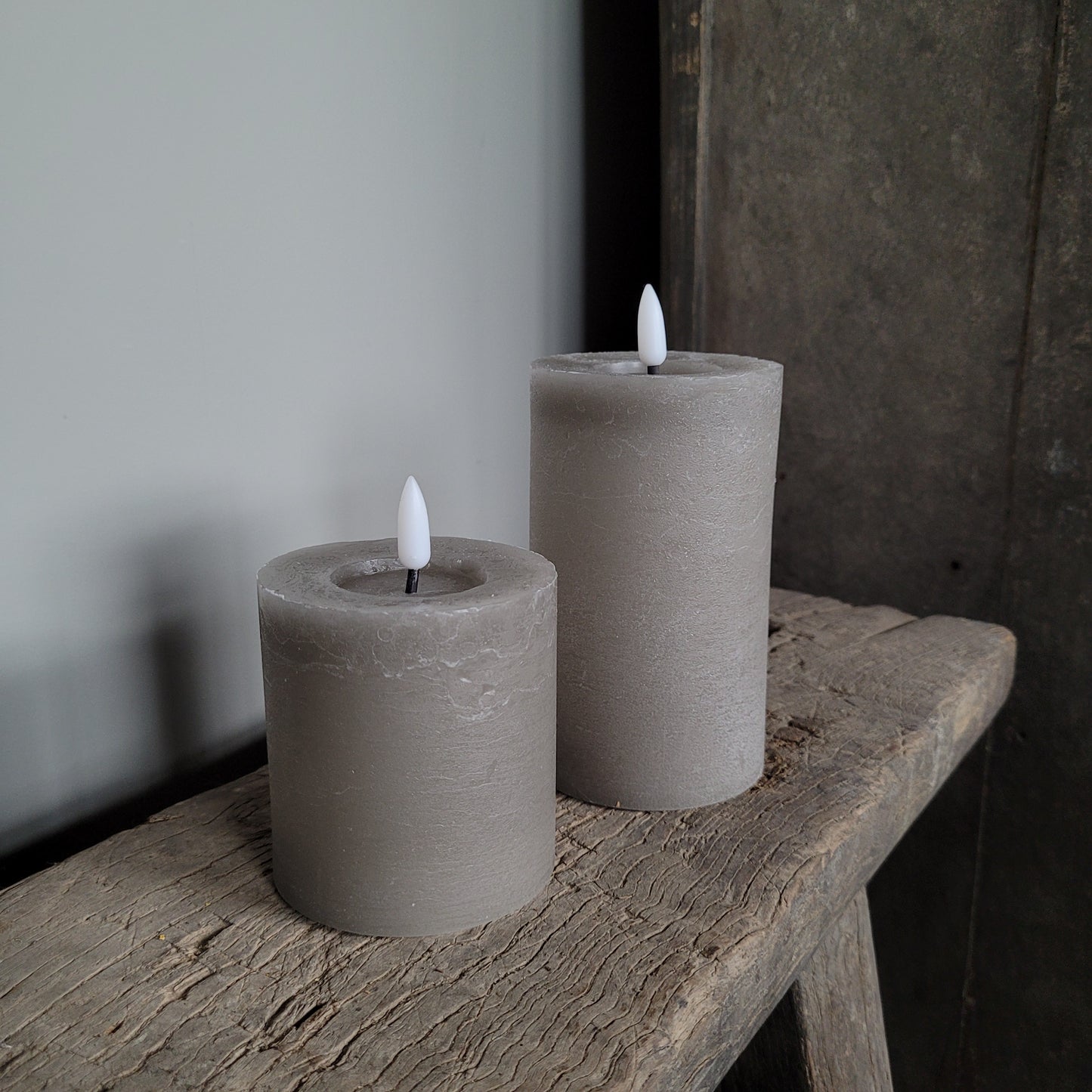 Stompkaars LED grijs/taupe 8cm