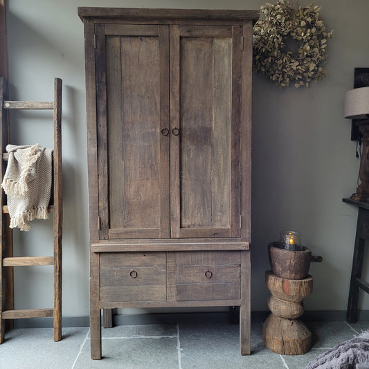 Kast oud hout driftwood 2-deurs sober