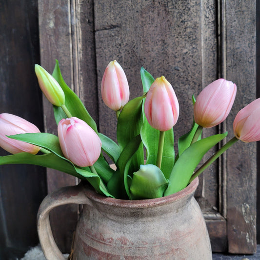 Bos kunst tulpen roze 32cm