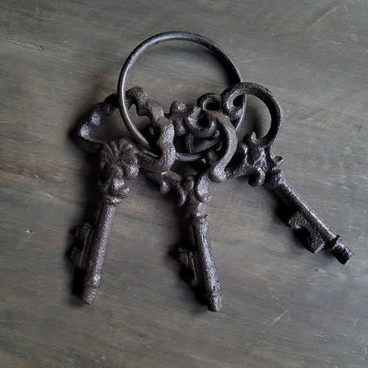 Setje oude sleutels ijzer