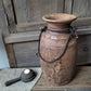 Oud houten nepalese kruik met touw nr. 26