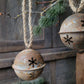 Kerstbal sneeuwvlok aan touw roest S