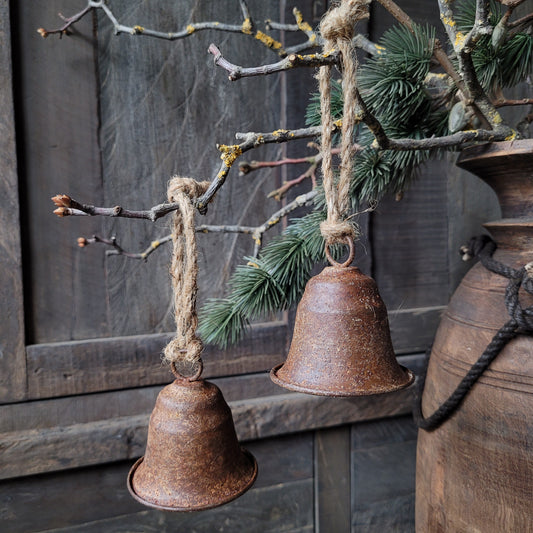 Kerstklok roest aan touw L