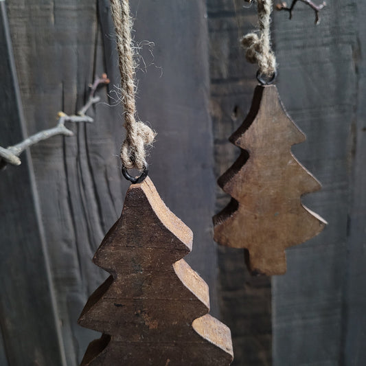 Aanbieding! Kerstboom houten hanger