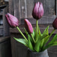 Bos kunst tulpen paars 25cm