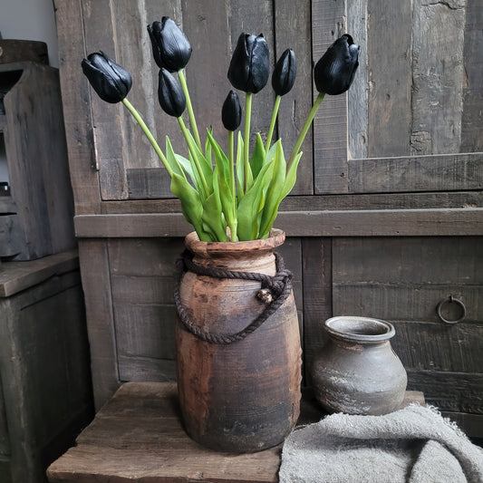 Bos kunst tulpen zwart 47cm