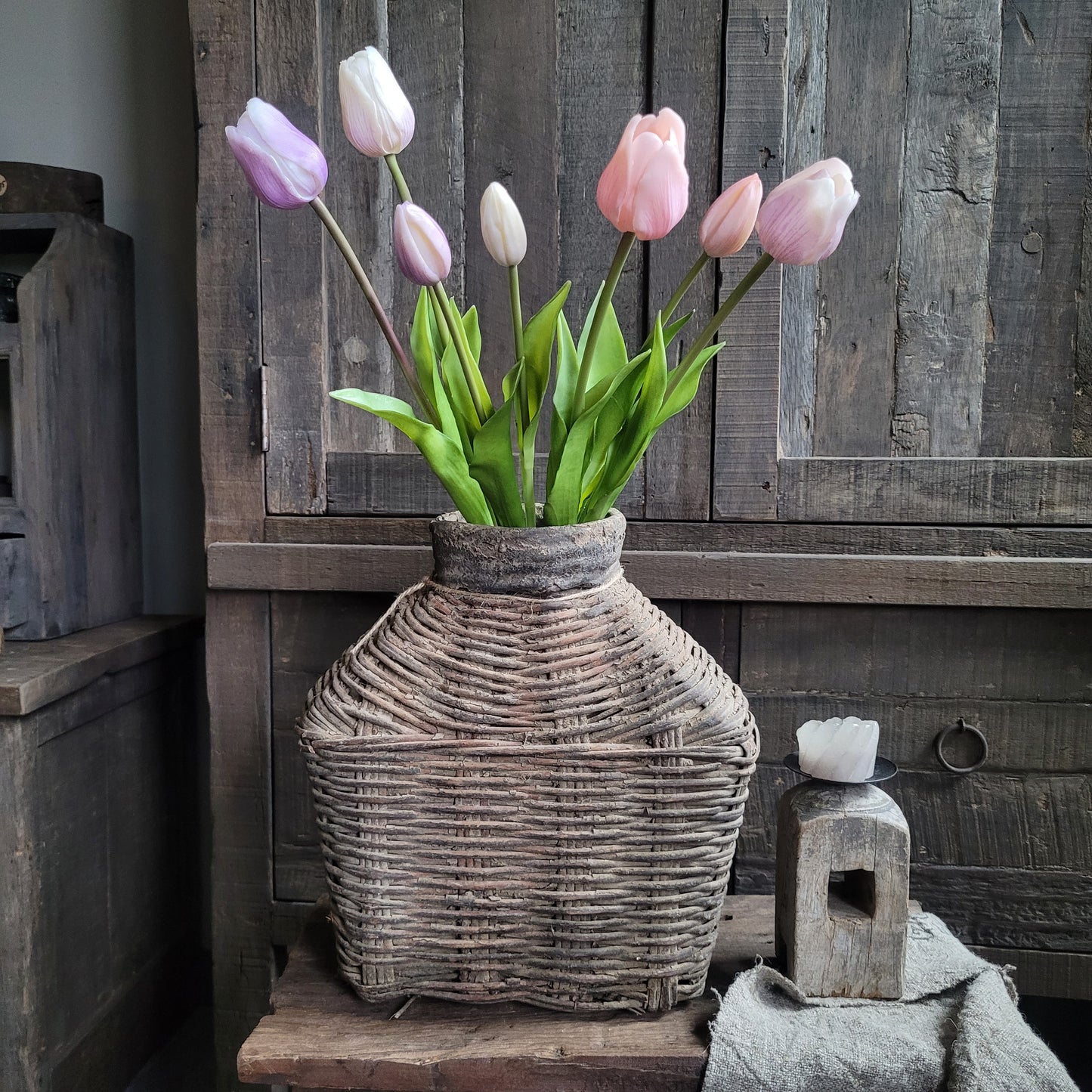 Bos kunst tulpen pastel 47cm