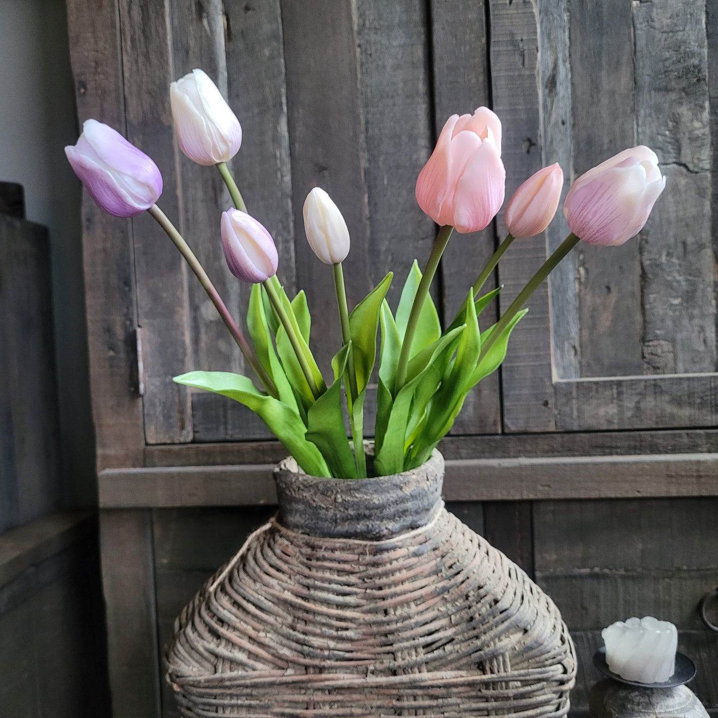 Bos kunst tulpen pastel 47cm