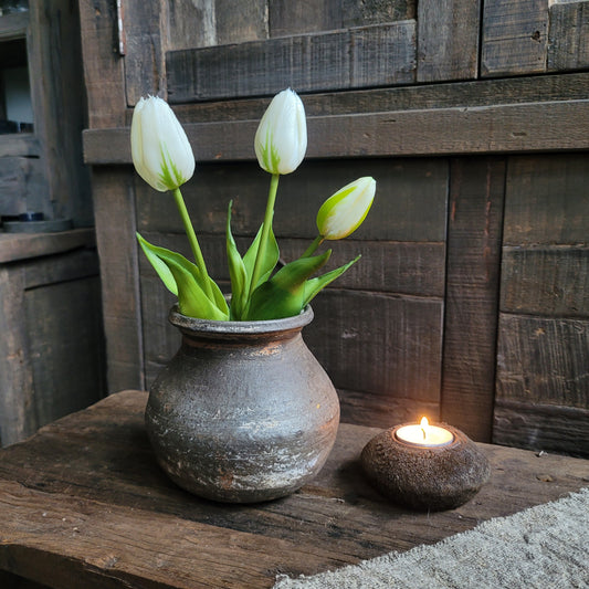 Bosje kunst tulpen wit 26cm