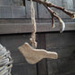 Vogel hanger aan touw hout