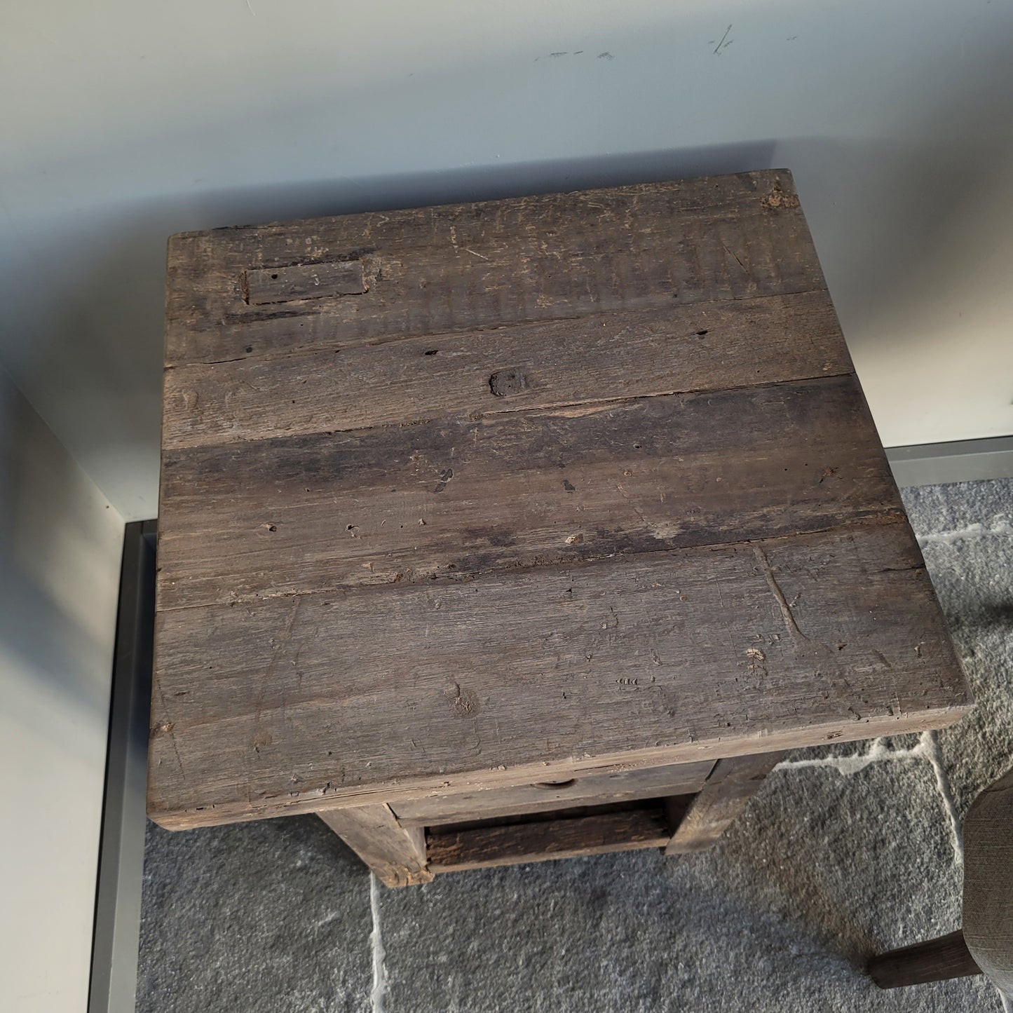 Nachtkastje | bijzettafel oud hout driftwood 1 lade