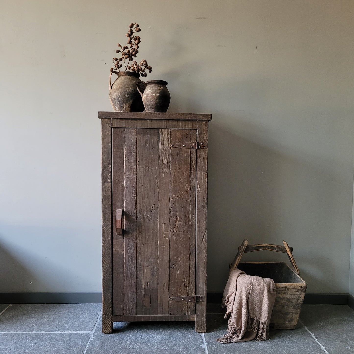 Eendeurs kast oud hout driftwood