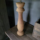 Houten baluster tafellamp incl. shabby kap