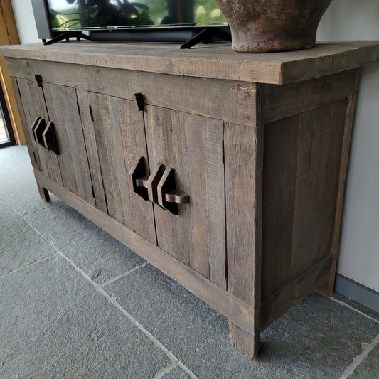 Dressoir oud hout driftwood schuifslot