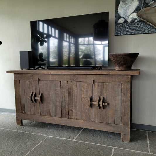 Dressoir oud hout driftwood schuifslot