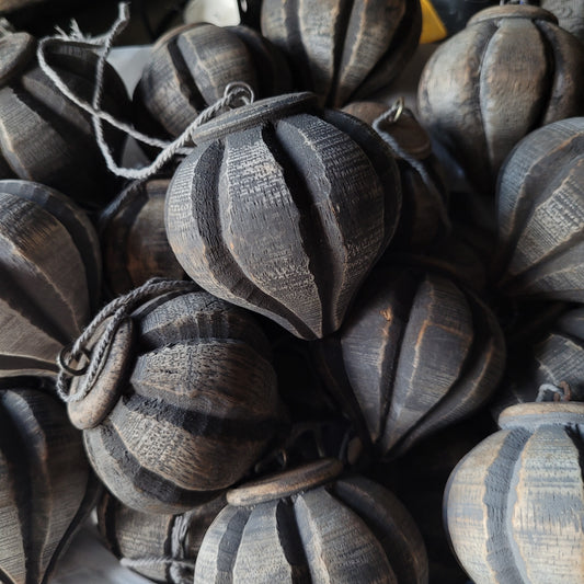 Kerst hanger hout pegel aan touw M