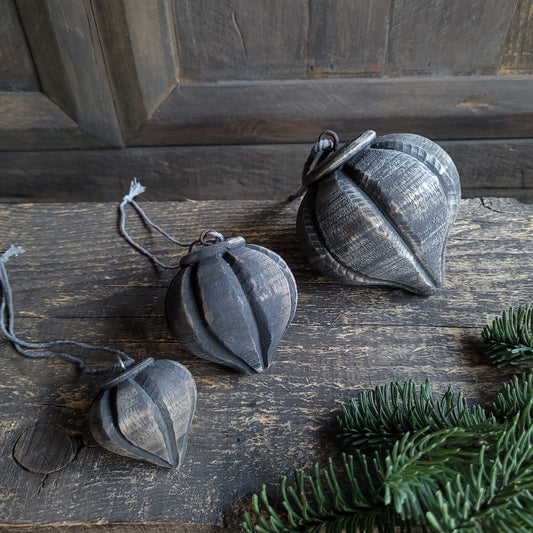 Kerst hanger hout pegel aan touw M