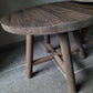 Salontafel rond oud hout driftwood set van 2