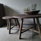 Salontafel rond oud hout driftwood set van 2