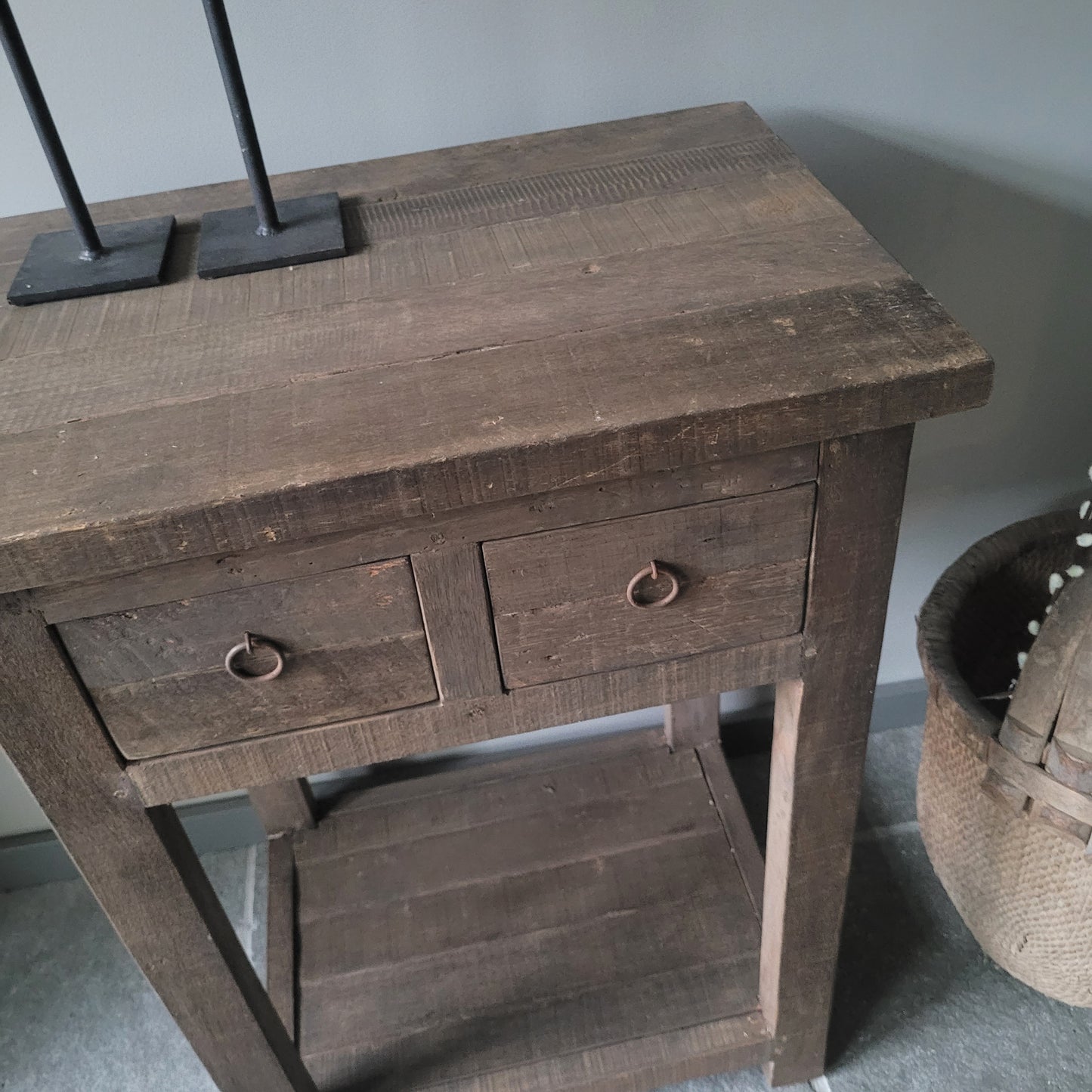 Sidetable | bijzettafel driftwood 2 lades