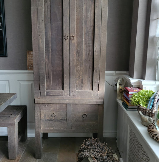 Kast oud hout driftwood 2-deurs