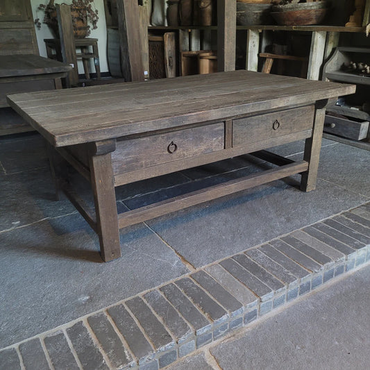 Salontafel driftwood 2 lades SALE showroommodel