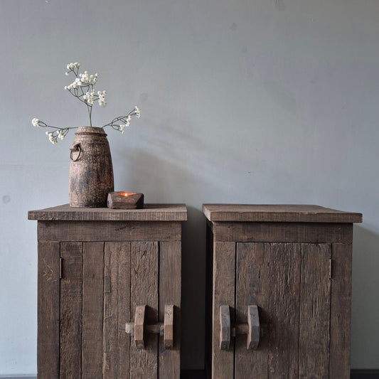 Driftwood kastje | schuifslot nachtkastje