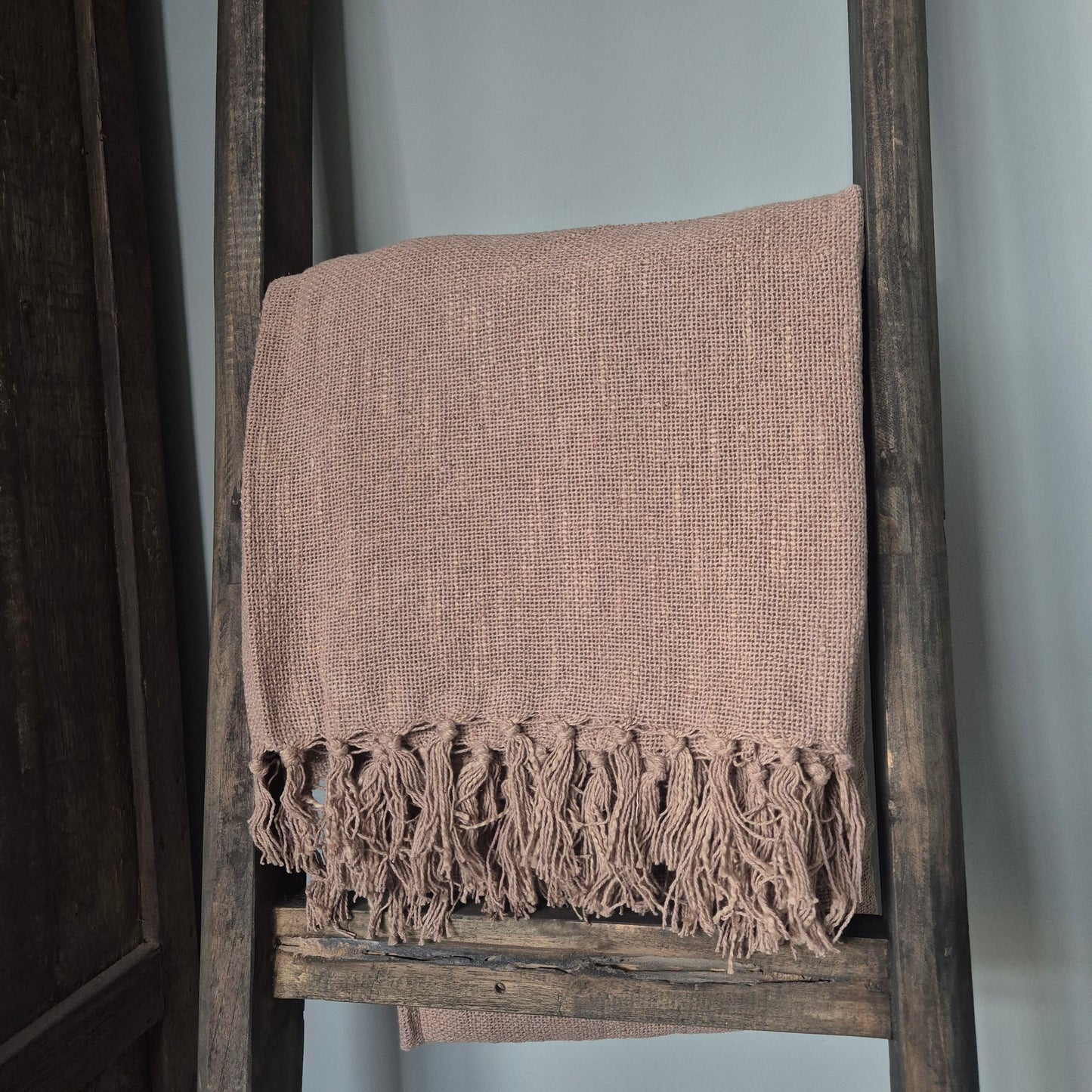 Plaid miem franje 130x160cm taupe