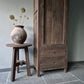 Hoge landelijke kast 1-deurs | 2-lades driftwood