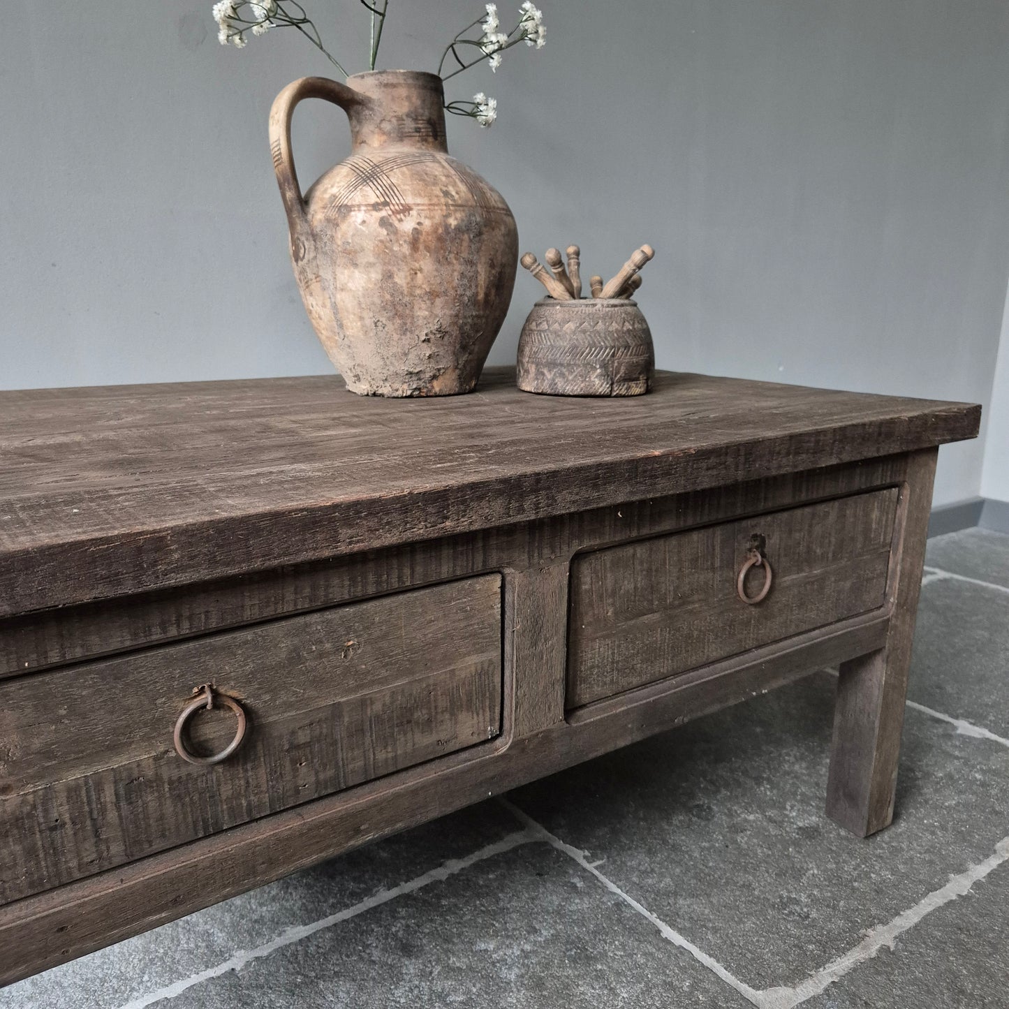 Salontafel driftwood | 2 lades 100cm