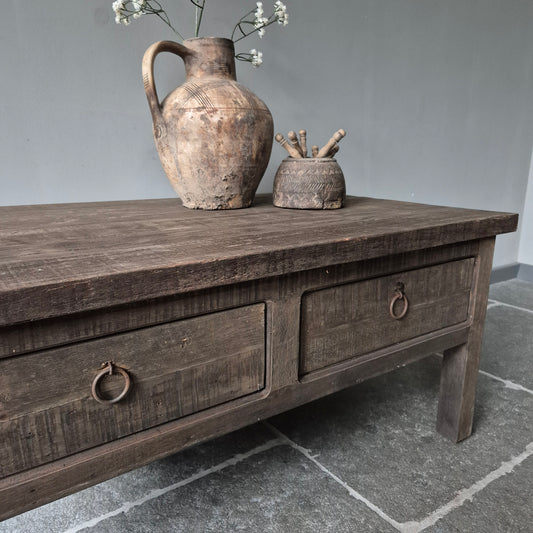 Salontafel driftwood | 2 lades 100cm