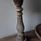 Houten baluster tafellamp incl. shabby kap L