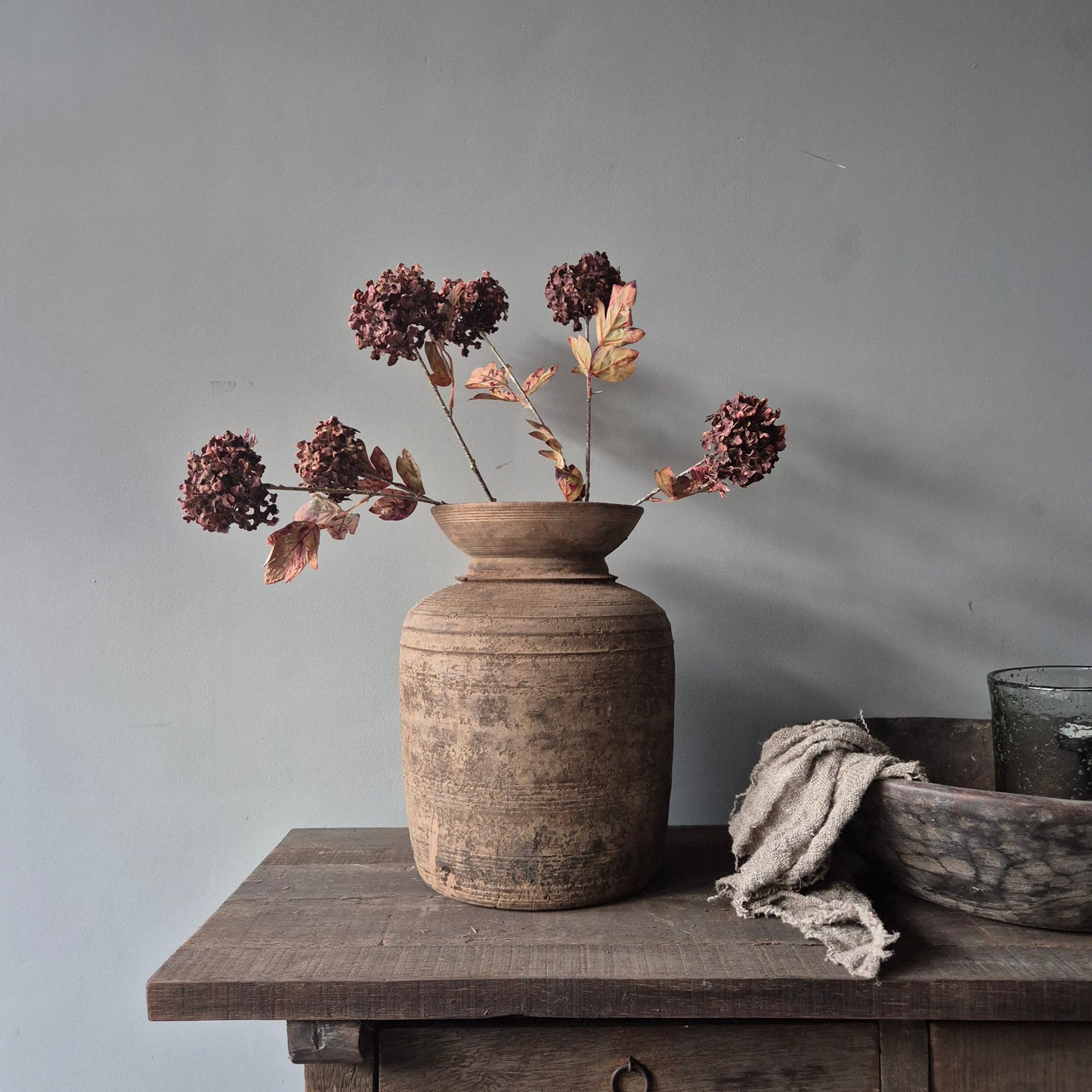 Kunsttak bloem bruin 75cm