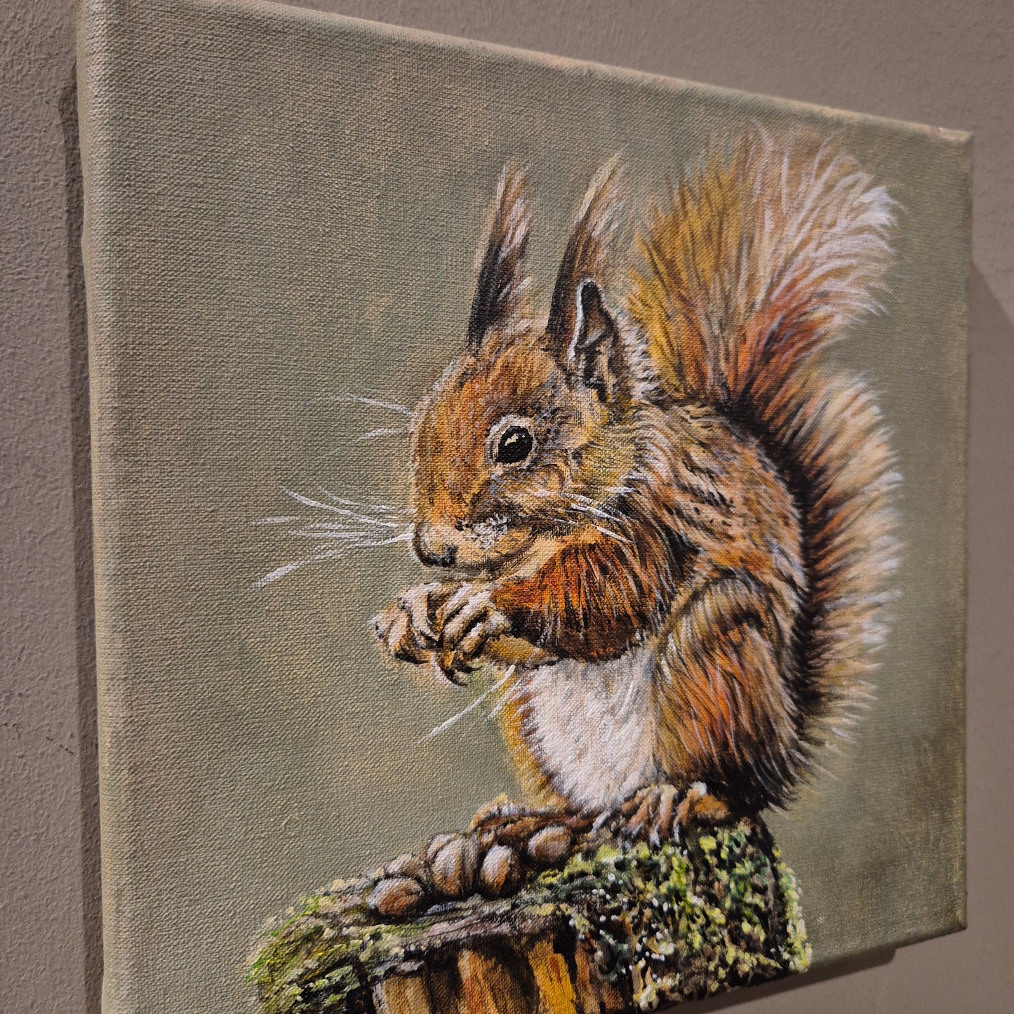 Stoer & sober schilderij Eekhoorn handgeschilderd