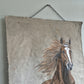 Uniek handgemaakt kalkdoek paard San7
