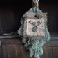 Handgemaakt jute rendier hanger San7 kerst