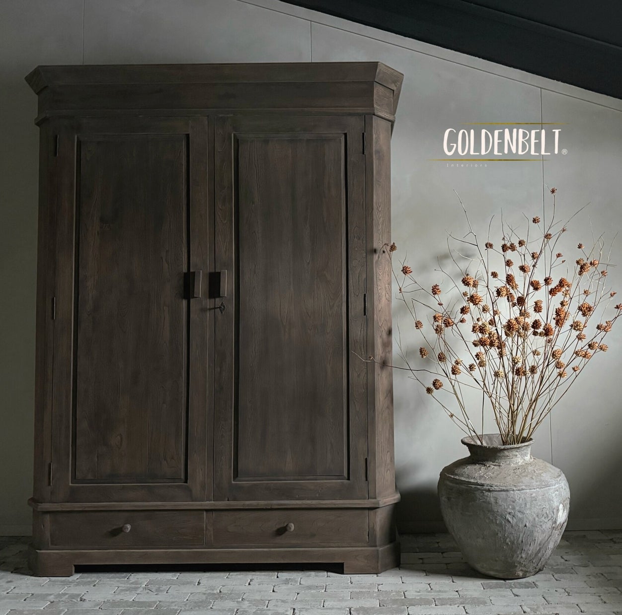 Kast 2-deurs Austria | Goldenbelt 140cm