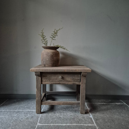 Bijzettafel met lade driftwood