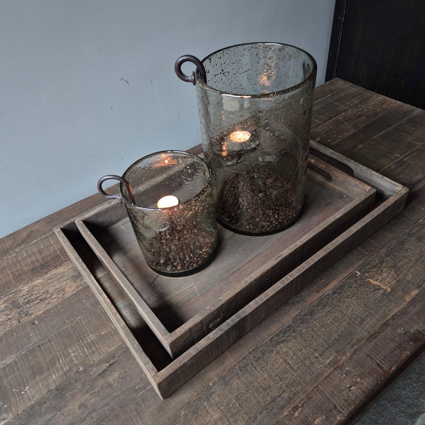 Driftwood dienblad met handvaten S