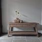 Sidetable met onderblad en 2 lades | driftwood