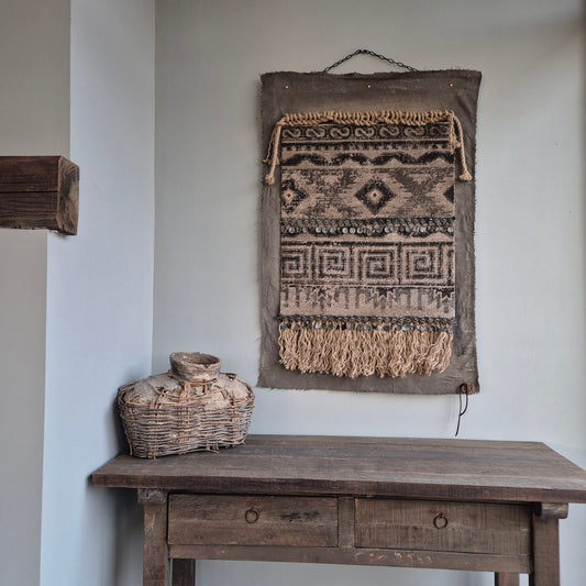 Uniek handgemaakt wanddoek kelim San7