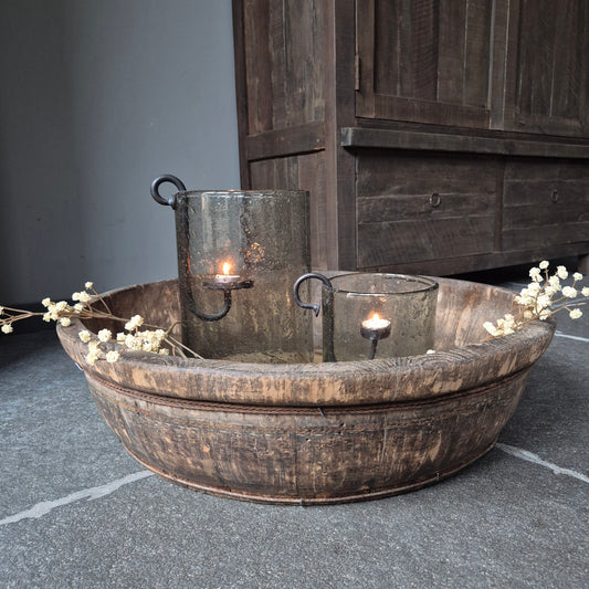 Oud houten olijfbak Luksa nr. 2