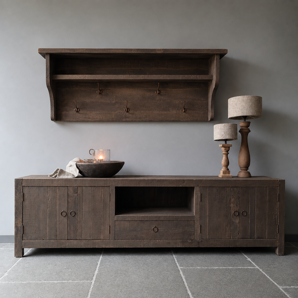 Driftwood kapstok | regaal 120cm